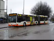 BSU - Mercees Citaro Nr.54 SO 155954 unterwegs auf der Linie 5 bei Regen beim Bahnhof in Herzogenbuchsee am 05.03.2020