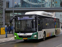 LP 7145, MAN Lion's Regio, in Belval Universite, fährt am  Belval Plaza vorbei. 04.03.2020