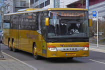 VV 2071, Setra S 419 UL von Voyages Vandivinit, nahe einem Einkaufzentrum in der Stadt Luxemburg gesehen. 07.03.2020