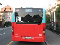 heck des  VB 153 am Orpundpplatz (Entstation)