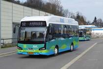 VK 1170, VDL Citea Elektric von Voyages Koob, am Busbahnhof II in Ettelbrück. 27.03.2019  