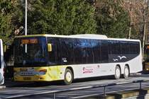 ST 3085, Setra S 418 LE von Simon Tours. Steht am Straßenrand in der Stadt Luxemburg. 18.02.2019