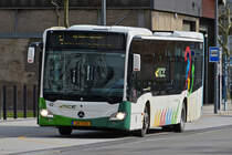 ZN 7331, Mercedes Benz Citaro des Tice, an der Bushaltestelle von Belval Univesité  21.02.2020  