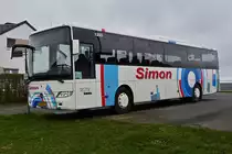 VS 1253, Mercedes Benz Integro von Voyages Simon, gesehen auf einem Parkplatz in der Nähe von Wiltz. 13.03.2020