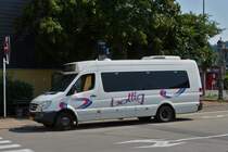 VB 6640, Mercedes Benz Sprinter von Bollig, am Bahnhof in Wasserbillig. 25.08.2019