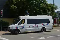 VB 6640, Mercedes Benz Sprinter von Bollig, am Bahnhof in Wasserbillig. 25.08.2019
