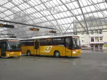 Postauto/Regie Chur GR 179 703 (Setra S415H) am 4.2.2020 beim Bhf. Chur. Dieser Wagen wurde Ende 2019 nach Chur geliefert als Ersatz für einen ausgebrannten Wagen während des Brandes der Postauto-Garage im Januar 2019.