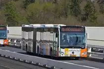 DC 4366, Mercedes Benz Citaro des VDL, ist auf der Roten Brücke in Luxemburg unterwegs.  19.04.2019