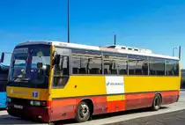 Dieser ikarus 350 wird für Fahrerschulungszwecke (daher das blau-weiß  T  Symbol) benutzt. Foto: Budapest-Kelenföld, 2019