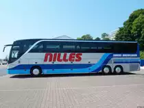 Setra 417 HDH von Jørns Busrejser aus Dänemark im Stadthafen Sassnitz am 02.06.2018