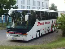 Setra 415 GT-HD von Strier Reisen aus Deutschland mit Anhänger in Bergen am 02.06.2018