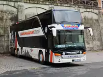 Am 21. Februar 2020 in Marienbad steht ein  S 431 DT mit Beschriftung Löwen Frankfurt Eishockey. 