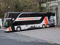 Seitenansicht eines S 431 DT mit Beschriftung Löwen Frankfurt Eishockey am 21. Februar 2020 in Marienbad.