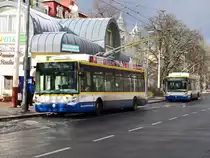 Haltestelle an der Post, Abfahrt der Linie 5 in Richtung Hauptbahnhof am 28. Februar 2020.