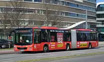 Verkehrsbetriebe Brandenburg an der Havel mit einem Man Lion´s City Gelenkbus (Nr. 552) Linie B nach Buhnenhaus am 23.03.20 Brandenburg Hbf.