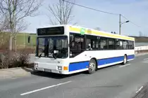 Bus Schwarzenberg / Bus Grünhain-Beierfeld / Bus Erzgebirge: MAN EL (ASZ-BV 48) der RVE (Regionalverkehr Erzgebirge GmbH), aufgenommen im Februar 2020 im Stadtgebiet von Grünhain-Beierfeld.