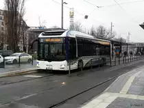 MAN NL253 Lion`s City Hybrid am 07.03.2020 in Leipzig.