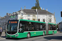 Mercedes Citaro 7042, auf der Linie 38, bedient die Haltestelle am Wettsteinplatz. Die Aufnahme stammt vom 31.03.2020.