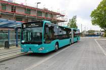 Nagelneuer ICB Mercedes Benz Citaro 2 G Wagen 447 am 18.04.20 in Bad Vilbel Bhf 
