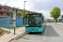 Nagelneuer ICB Mercedes Benz Citaro 2 G Wagen 447 am 18.04.20 in Bad Vilbel Bhf 