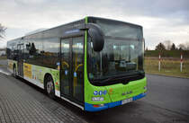 PM-RB 584 wurde am 08.12.2018 vor dem Betriebshof in Stahnsdorf aufgenommen. Aufgenommen wurde ein MAN Lion's City.