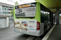 Heckansicht vom MB C2 Euro 5 108 der Busland AG am 13.5.20 beim Bhf Huttwil.