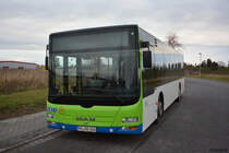 PM-RB 588 wurde am 08.12.2018 vor dem Betriebshof in Stahnsdorf aufgenommen. Aufgenommen wurde ein MAN Lion's City.