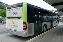 Heck des Busland MB C2 Euro 5 103 am 13.5.20 beim Bahnhof Langnau.