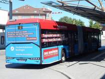 Solaris Urbino 18 der Reutlinger Stadtverkehrsgesellschaft in Reutlingen am 20.06.2018