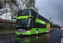 Setra S 431 DT von Blaguss SVK /Flixbus, Berlin -Charlottenburg im April 2019.