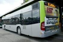 Heckansicht des MB C2 Euro 5 105 am 13.5.20 beim Bhf Burgdorf.