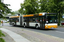 Im DB Ersatzverkehr /SEV der S -Bahn Berlin S41&S42, dieser MAN A23 NG313, B-OS 1336 von 'ASOS Bus Berlin', im Juni 2019.