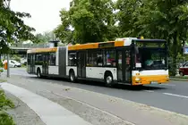 Im DB Ersatzverkehr /SEV der S -Bahn Berlin S41&S42, dieser MAN A23 NG313, B-OS 1336 von 'ASOS Bus Berlin', im Juni 2019.