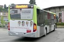 Heckansicht vom MB C2 112 am 13.5.20 bei der Abfahrt beim Bhf Burgdorf.