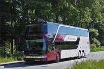 EW 1060, Setra S431 DT, von Emile Weber, aufgenommen in der Stadt Luxemburg. Mai 2020