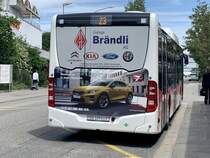 Heckansicht des BGU MB C2 NGT Hybrid 34 am 26.5.20 beim Bhf Grenchen Süd.