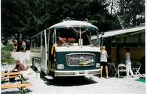 Aus dem Archiv: Schmid, Konolfingen BE 89'877 Saurer/Gangloff (ex Wick, Wil Nr. 15) am 15. August 1998 Schwarzwasserbrcke, Wohnbus-Treffen