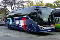 Setra S 516 HD von OK.go, hier am Hardenbergplatz in Berlim am 1.11 2019.