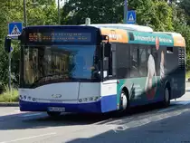 Solaris Urbino 12 von Omnibus-Verkehr Ruoff in Leonberg am 21.06.2018