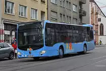 Mercedes Citaro von Distribus, auf der Linie 604, fährt Richtung Endstation an der Schifflände. Die Aufnahme stammt vom 02.05.2020.