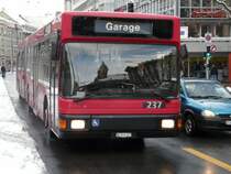 Bern Mobil - MAn Nr.237  BE 513237 unterwegs in Bern in die Garage am 12.12.2008