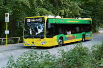 Mercedes -Benz Citaro '1024' der BVG Berlin. Hier, kurz vor der Abfahrt von der Haltestelle Pfaueninsel, Richtung Messe Nord /ICC  der Linie 218. Berlin am08.08.2019.