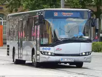 Solaris Urbino 10,9 der Verkehrsbetriebe Karlsruhe in Karlsuhe am 22.06.2018