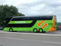 Setra 431 DT von Flixbus/Urban aus Deutschland in Karlsruhe am 22.06.2018