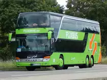 Setra 431 DT von Flixbus/Urban aus Deutschland in Karlsruhe am 22.06.2018