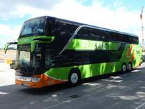 Setra 431 DT von Flixbus/Knežević aus Kroatien in Karlsruhe am 22.06.2018