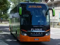 Setra 517 HDH von Flixbus/Saps aus Italien in Karlsruhe am 22.06.2018