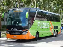 Setra 517 HDH von Flixbus/Saps aus Italien in Karlsruhe am 22.06.2018