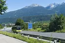 MAN Niederflurbus 3. Generation (Lion's City) (IL-312MW) als Linie 4168 in Zirl, Nordumfahrung. Aufgenommen 12.6.2020.
