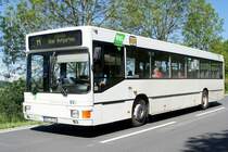 Stadtverkehr Schwarzenberg / Stadtbus Schwarzenberg / Bus Erzgebirge: MAN EL (ASZ-BV 24) der RVE (Regionalverkehr Erzgebirge GmbH), aufgenommen im Juni 2020 im Stadtgebiet von Schwarzenberg / Erzgebirge.